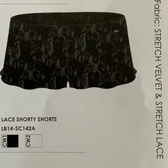 Lisa Blue Lace Shorty Short Swimsuit coverup - White (#52) - Picture 5 of 5